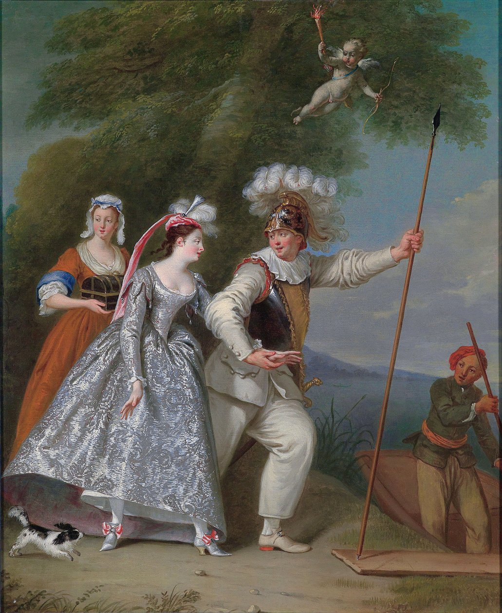 Portrait of an Elegant Gentleman as Pierrot in a Commedia dell’Arte Interpretation of the Abduction of Beautiful Helen by Christian Wilhelm Ernst Dietrich