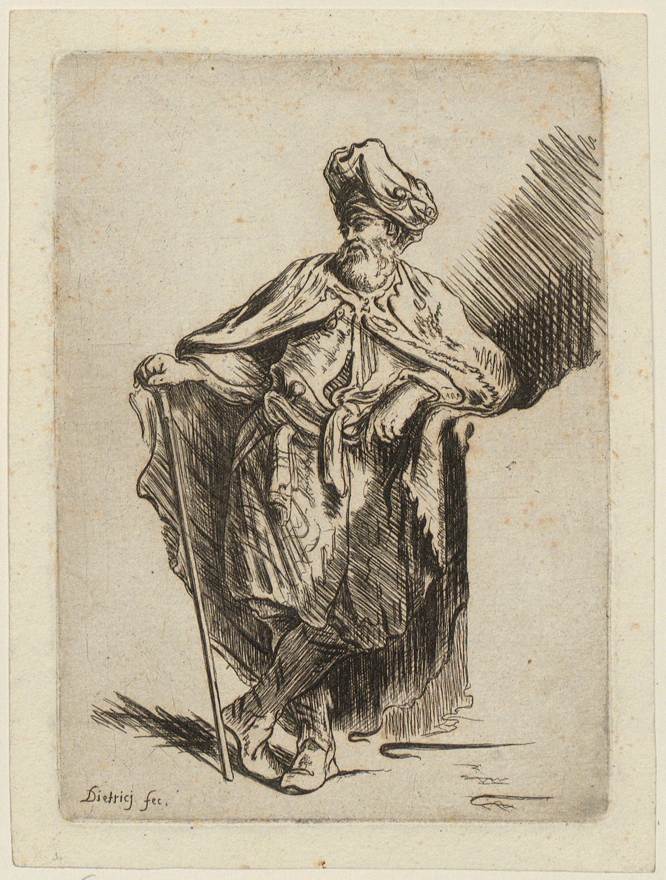 Standing Oriental Woman by Christian Wilhelm Ernst Dietrich