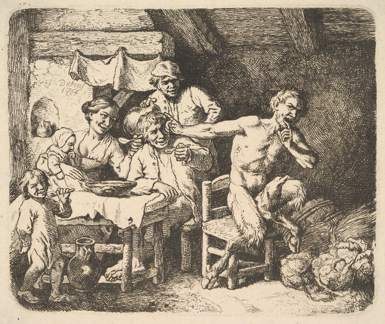 The Satyr and the Peasant by Christian Wilhelm Ernst Dietrich