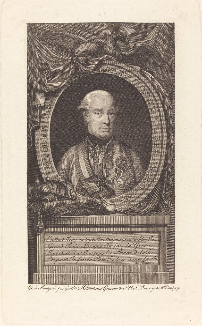 Leopold II, Holy Roman Emperor by Christian Wilhelm Ketterlinus