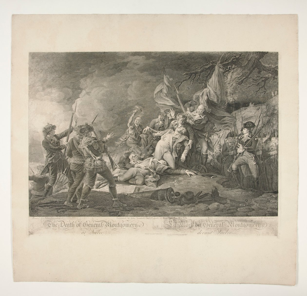 The Death of General Montgomery at Quebec by Christian Wilhelm Ketterlinus
