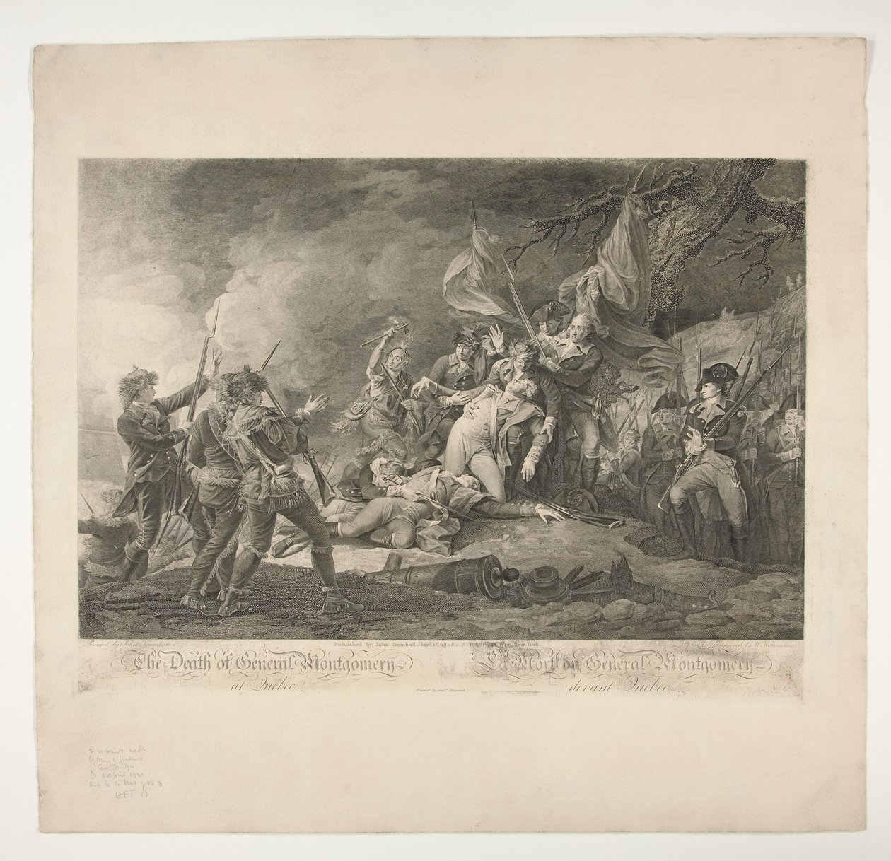 The Death of General Montgomery at Quebec by Christian Wilhelm Ketterlinus