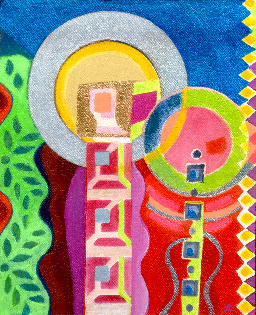 Madonna and Child in the Garden by Christina Saj