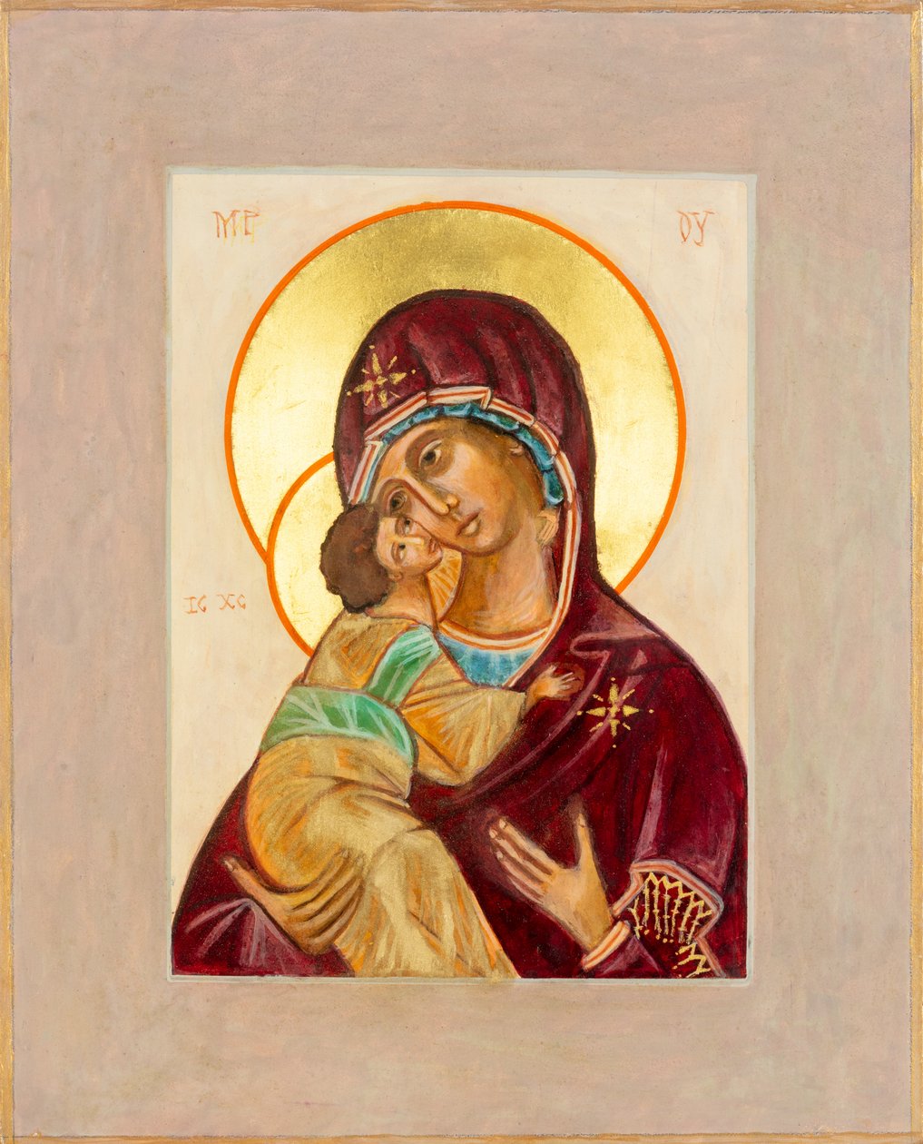 Madonna and Child Icon by Christine Hales