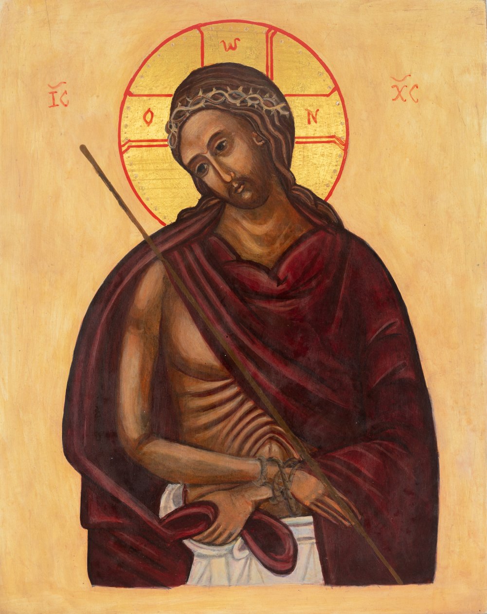 Man of Sorrows Icon by Christine Hales