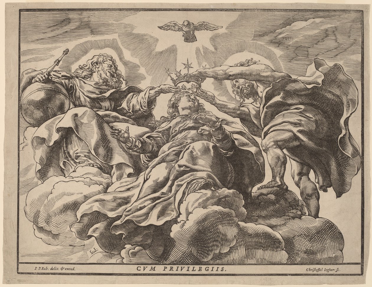 Coronation of the Virgin by Christoffel Jegher after Sir Peter Paul Rubens