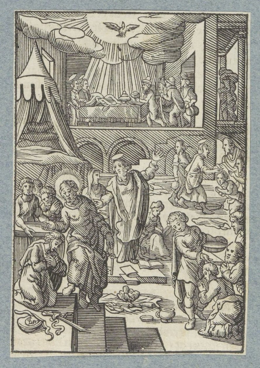 Apostles Baptizing New Believers in Jerusalem by Christoffel van Sichem (II)
