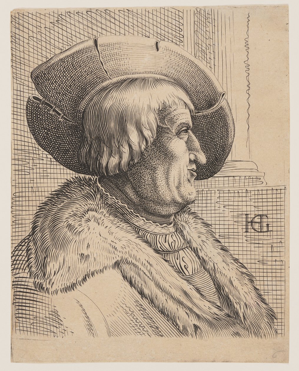 Fantasy Portrait of an Old Man in Profile by Christoffel van Sichem I