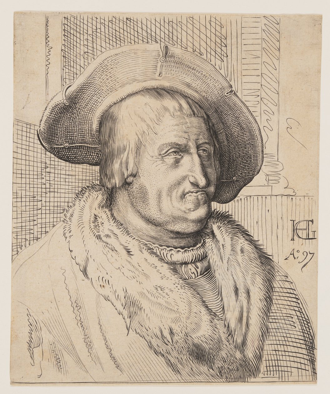 Fantasy Portrait of an Old Man with a Hat by Christoffel van Sichem I