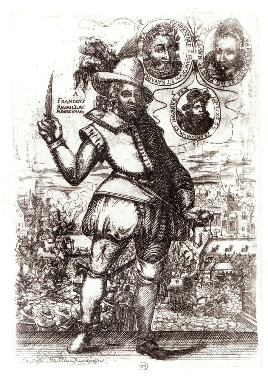 Portrait of Francois Ravaillac, the Assassin of Henri IV by Christoffel van the Elder Sichem