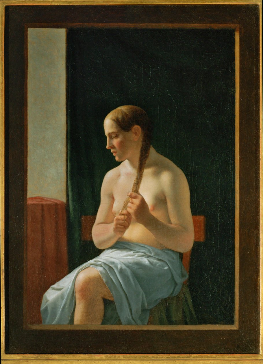 Sitting Nude by Christoffer Wilhelm Eckersberg