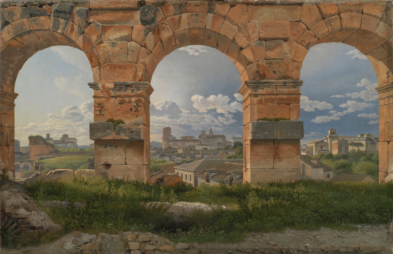 A View through Three of the North-Western Arches of the Third Storey of the Coliseum in Rome by Christoffer Wilhelm Eckersberg