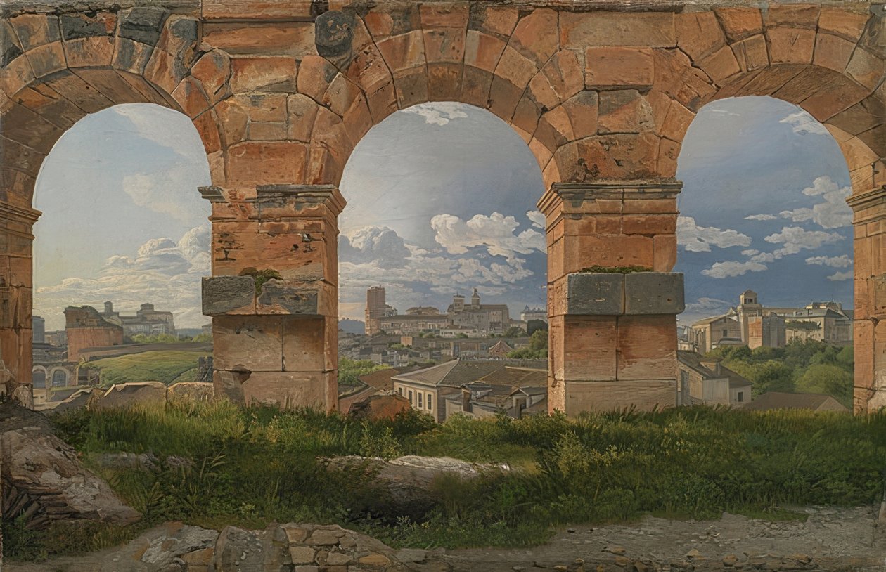 View Through Three Arches of the Colosseum. 1815 by Christoffer Wilhelm Eckersberg