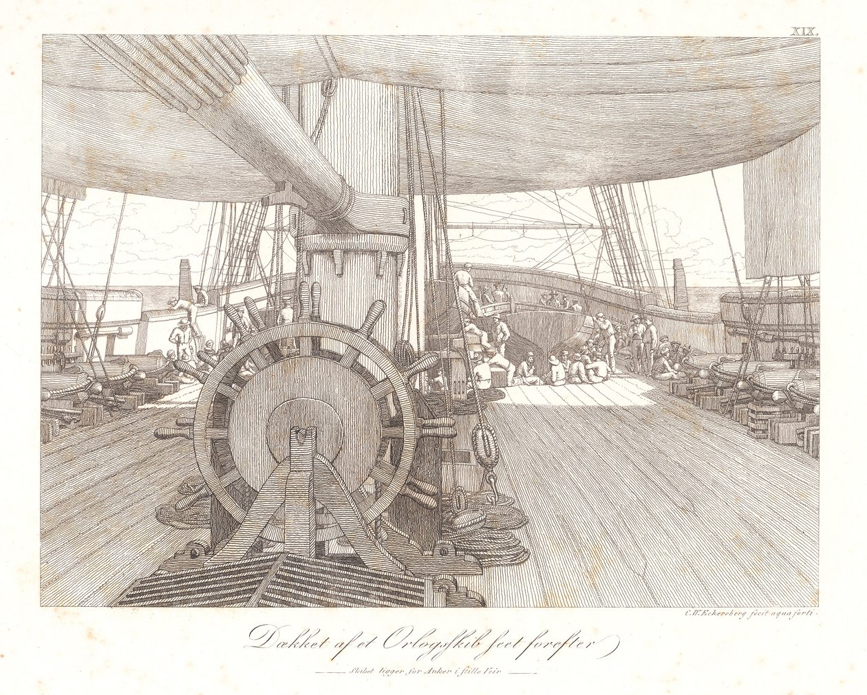Covered by a Warship, Seen from the Front by Christoffer Wilhelm Eckersberg