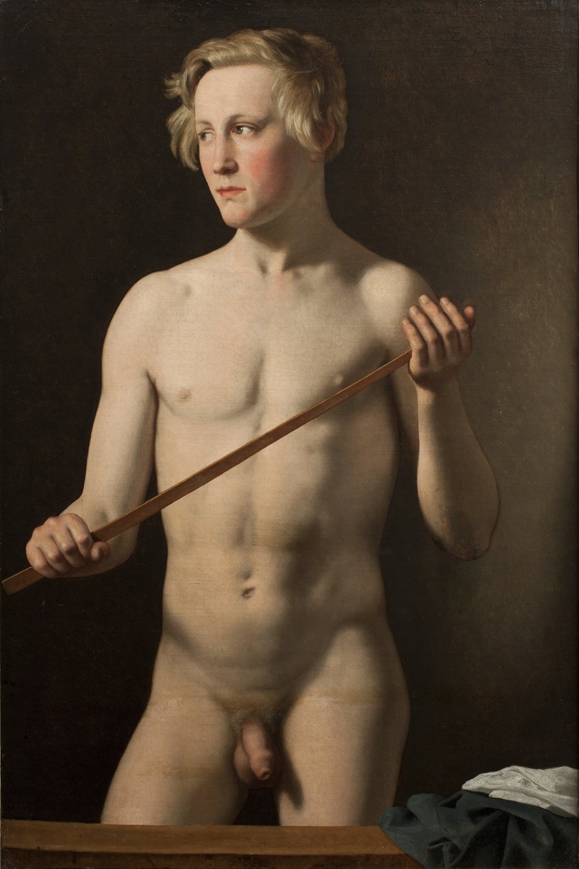 Standing Male Model Carl Frørup by Christoffer Wilhelm Eckersberg