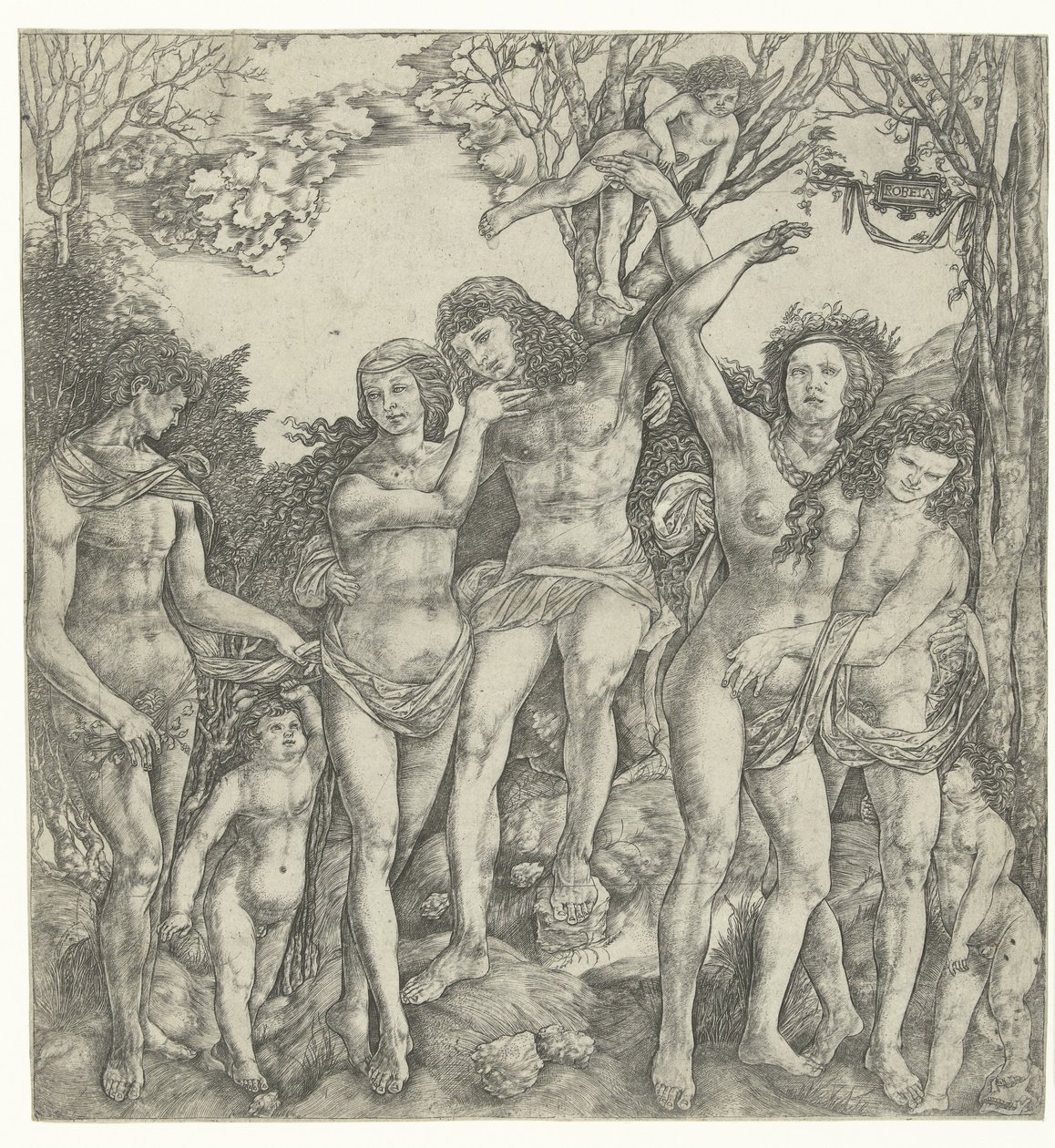 Allegory of Love with Couples and Cupid in Landscape by Christoforo di Michele Robetta