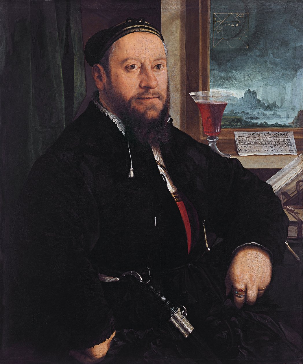 Portrait of Matthäus Schwarz by Christoph Amberger