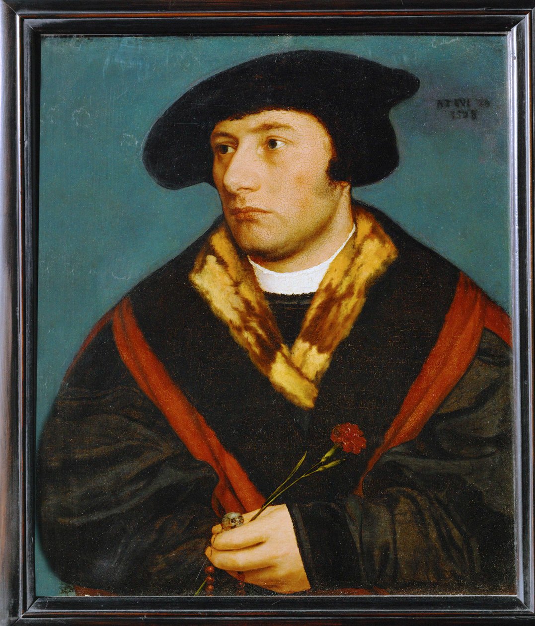 Portrait of a Man Aged 25, Holding a Carnation by Christoph Amberger