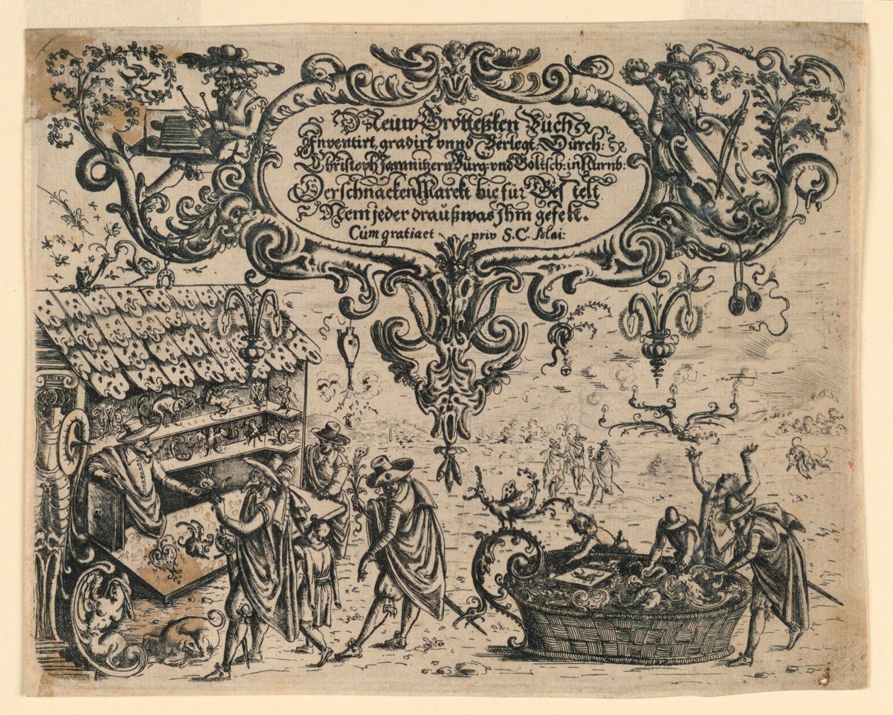 Title page from New Grotesque Book by Christoph Jamnitzer