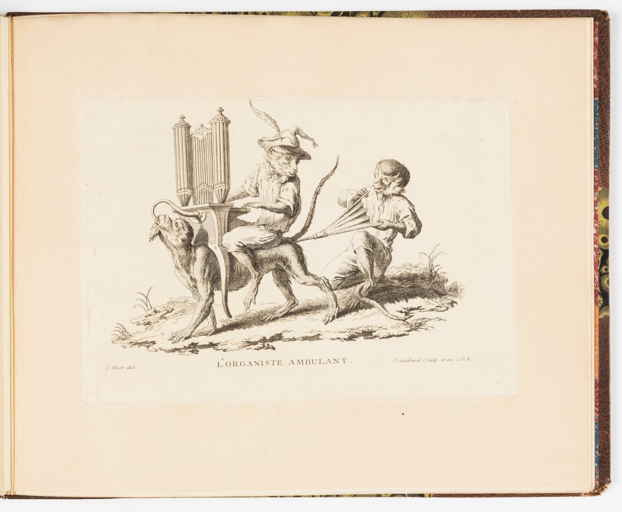 The Itinerant Organist, Monkey Antics or Different Actions of Human Life Represented by Monkeys by Christophe Huet