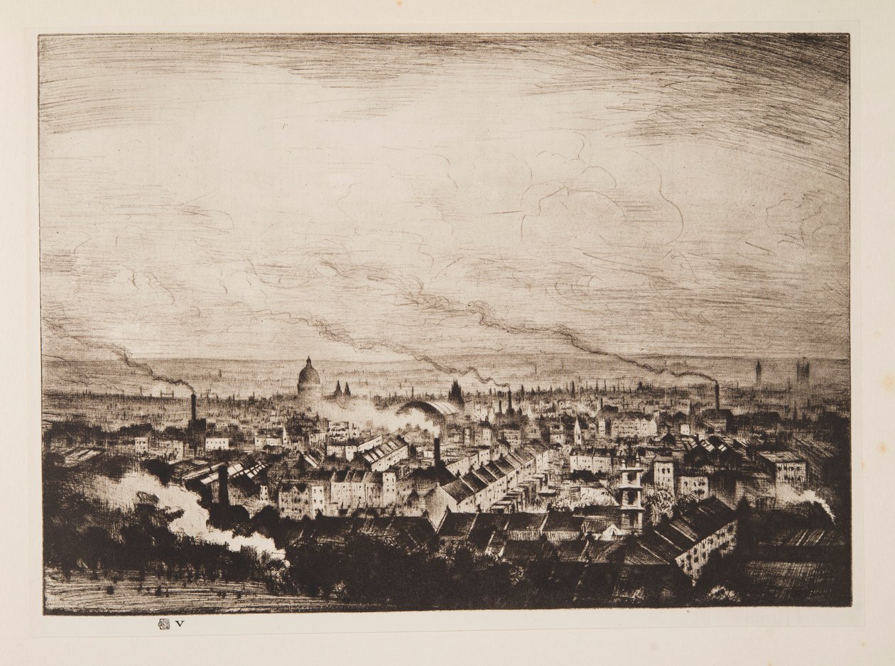 London from Parliament Hill by Christopher Richard Wynne Nevinson