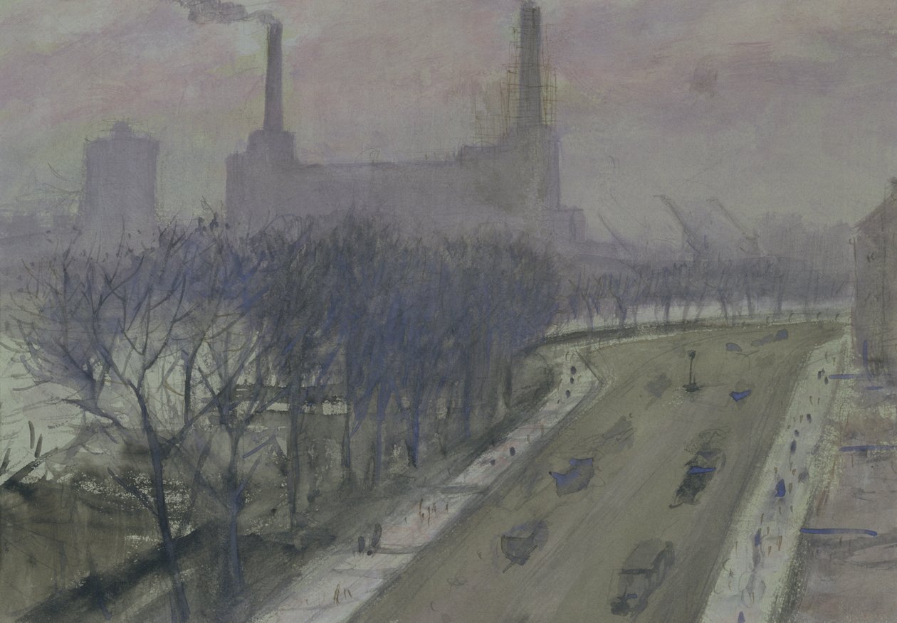 Battersea Power Station by Christopher Richard Wynne Nevinson