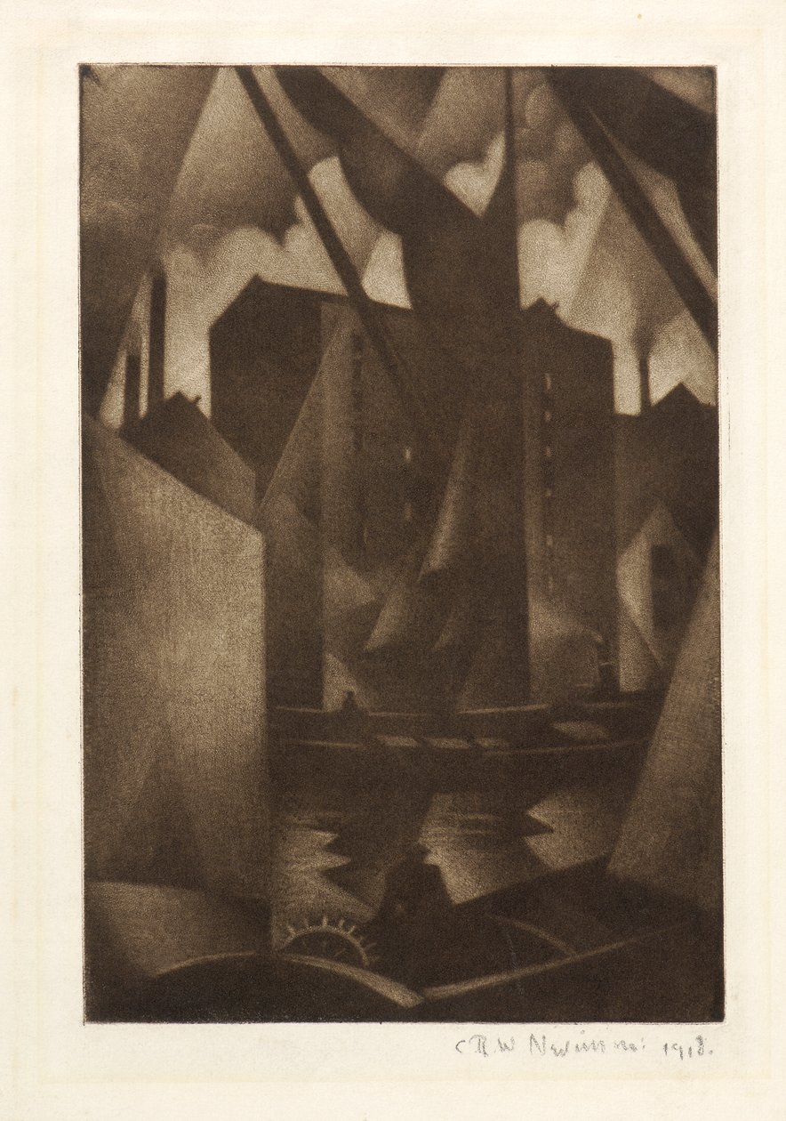 Docks by Christopher Richard Wynne Nevinson
