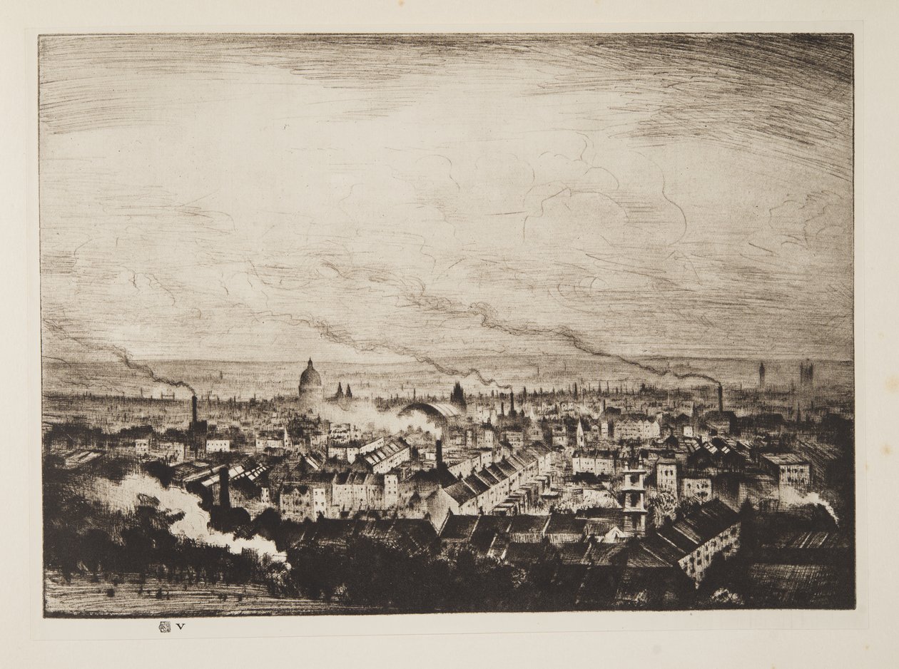 London from Parliament Hill by Christopher Richard Wynne Nevinson