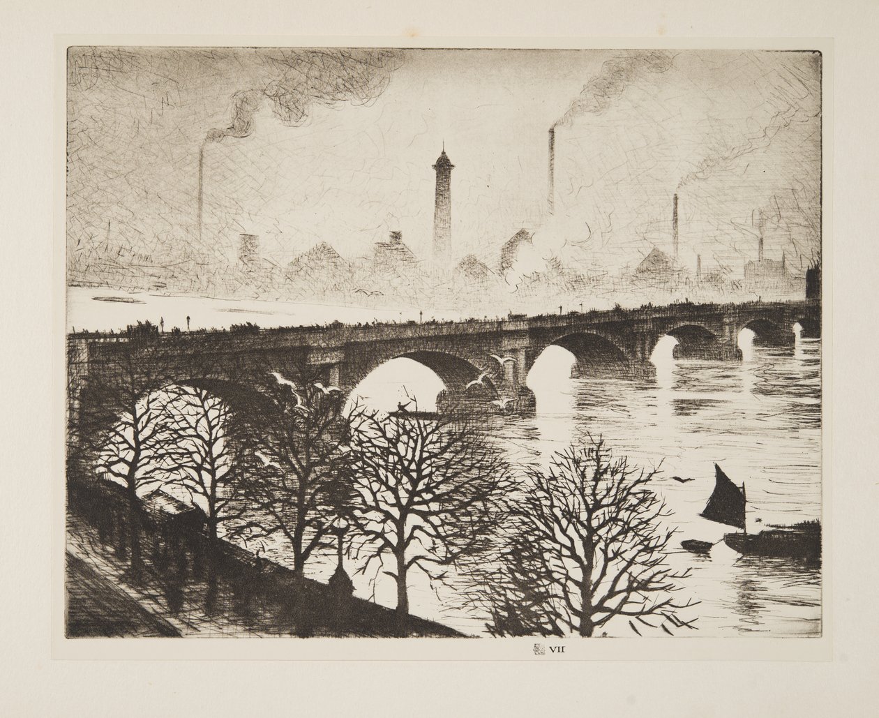 Waterloo Bridge from a Savoy Window by Christopher Richard Wynne Nevinson