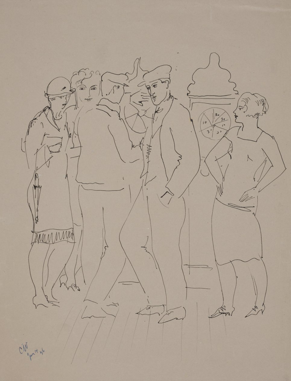 Bar at Marseilles, June 14 by Christopher Wood