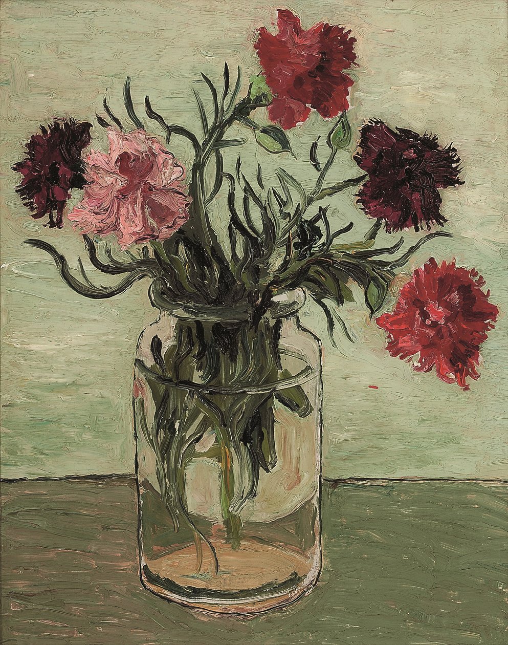 Carnations in a Glass Jar by Christopher Wood