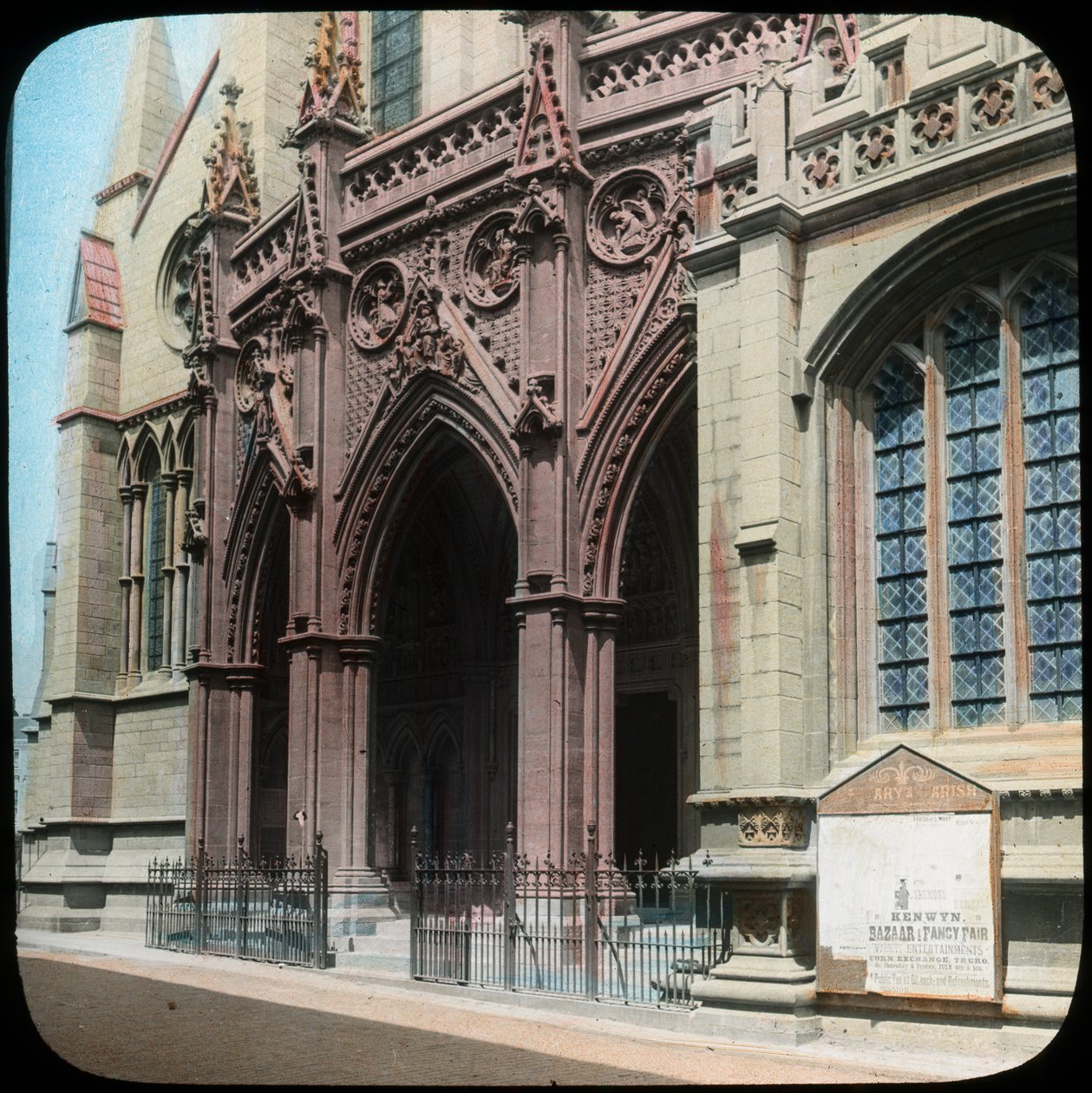 Porch of Truro Cathedral, Cornwall, early 20th century by Church Army Lantern Department