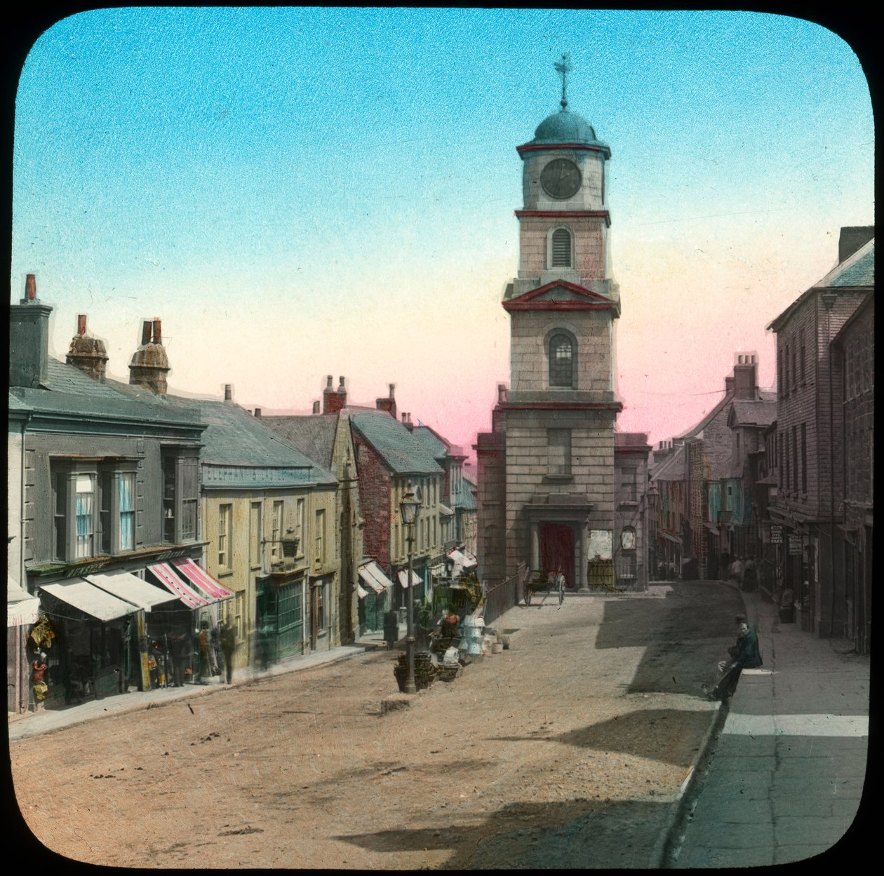 Town Hall and Market Street, Penryn, Cornwall by Church Army Lantern Department