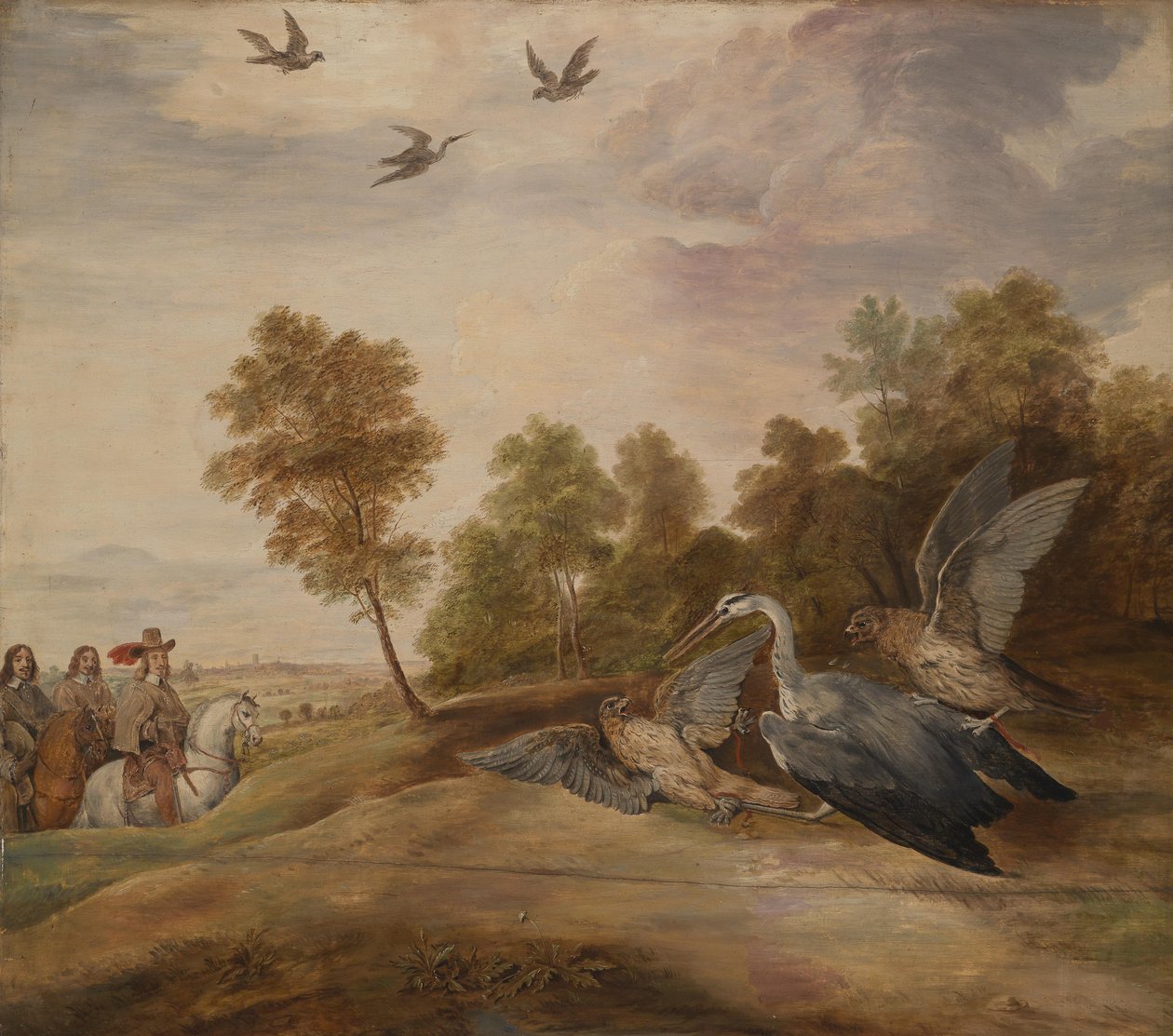 The Falcon Hunt of Governor Archduke Leopold Wilhelm by Circle of Jacques Louis David