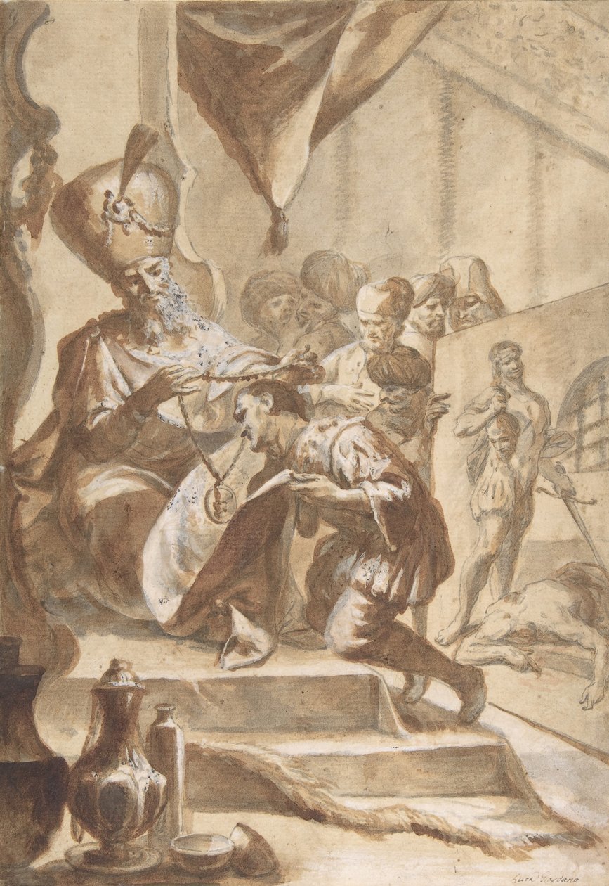The Painter Rewarded, 1634-1705 by Circle of Luca Giordano.