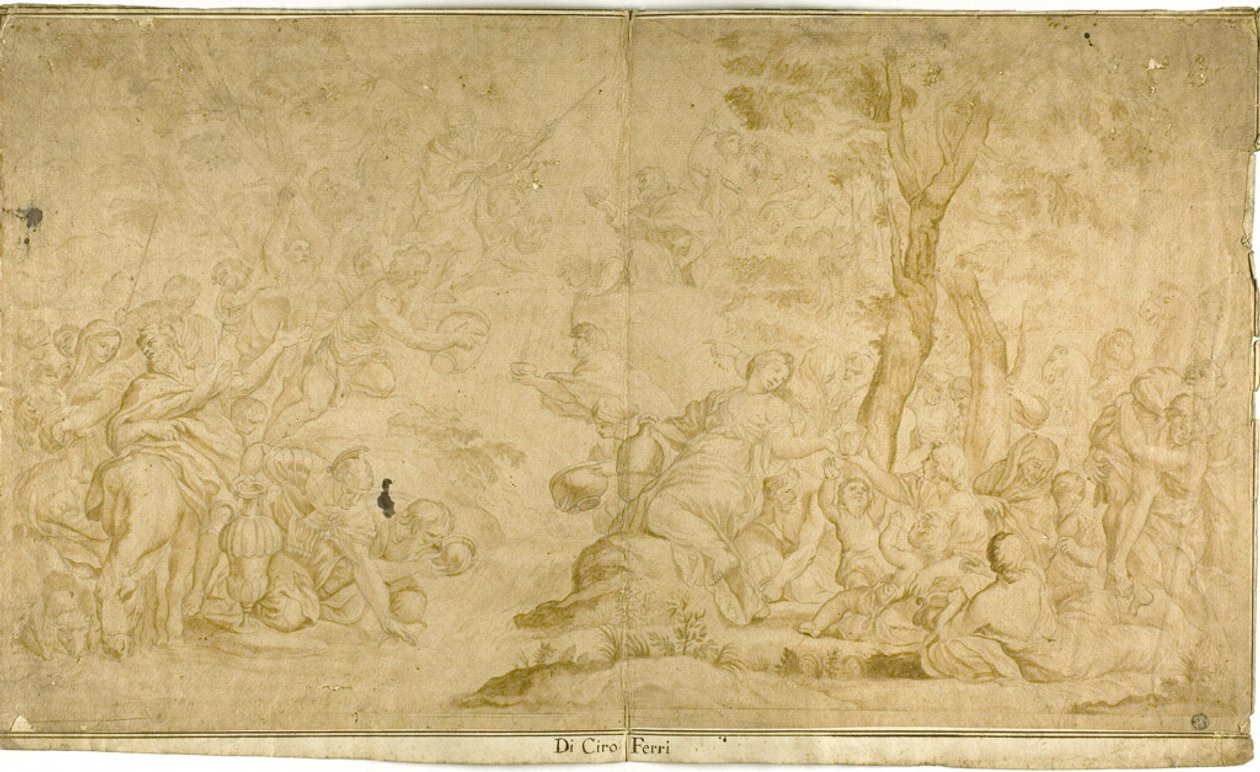 Moses Tapping the Rock by Ciro Ferri