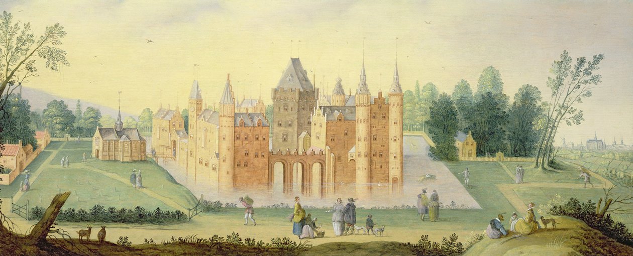 Abbey and Chateau at Egmond by Claes Jacobsz van der Heck