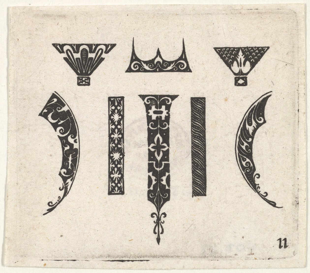 Blackwork Print with Eight Motifs by Claes Jansz Visscher