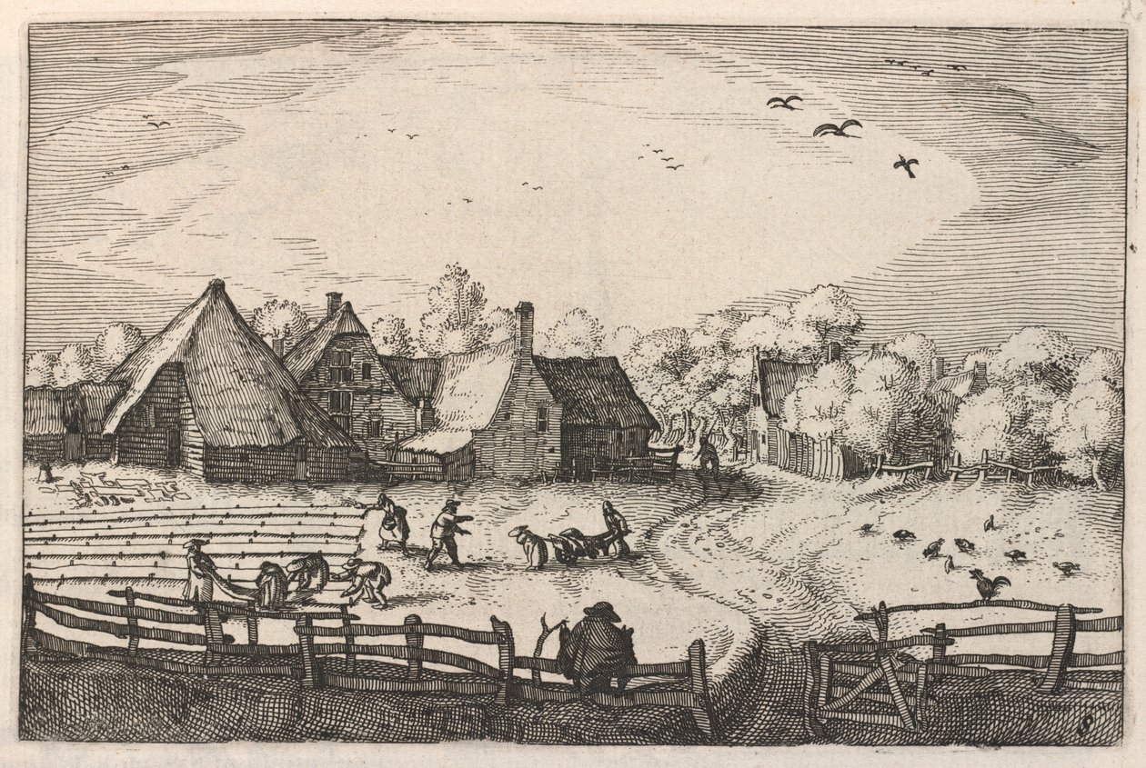 Farms and Bleaching-Fields by Claes Jansz Visscher