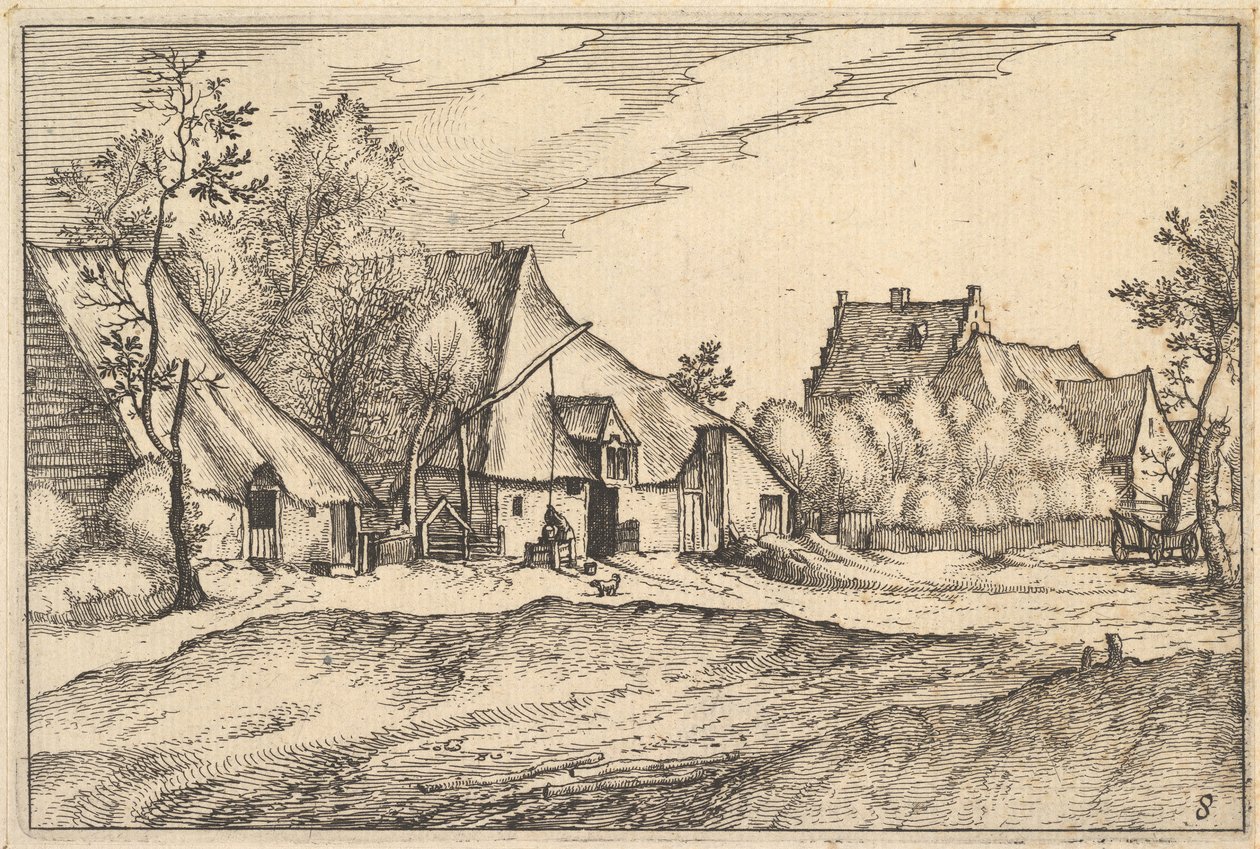 Farms in a Village by Claes Jansz Visscher