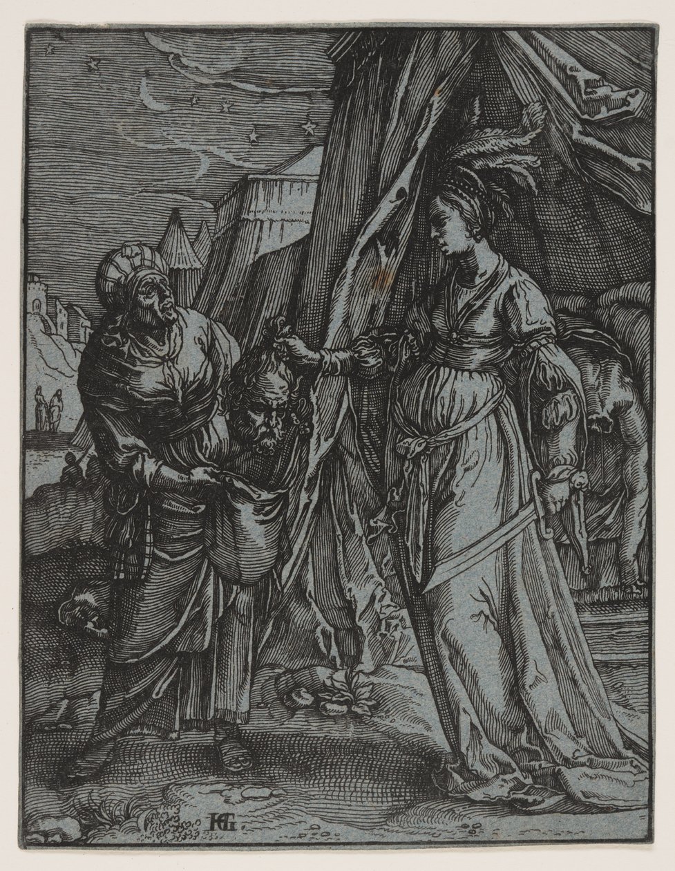 Judith with the Head of Holofernes by Claes Jansz. Visscher