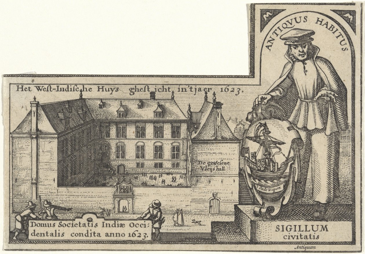West India House in Amsterdam by Claes Jansz Visscher