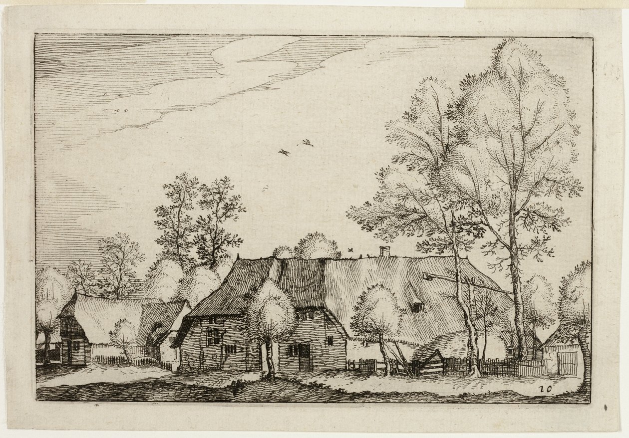Large Farm, plate ten after Pictures of Farms, Country Houses and Rustic Villages by Claes Jansz. Visscher II