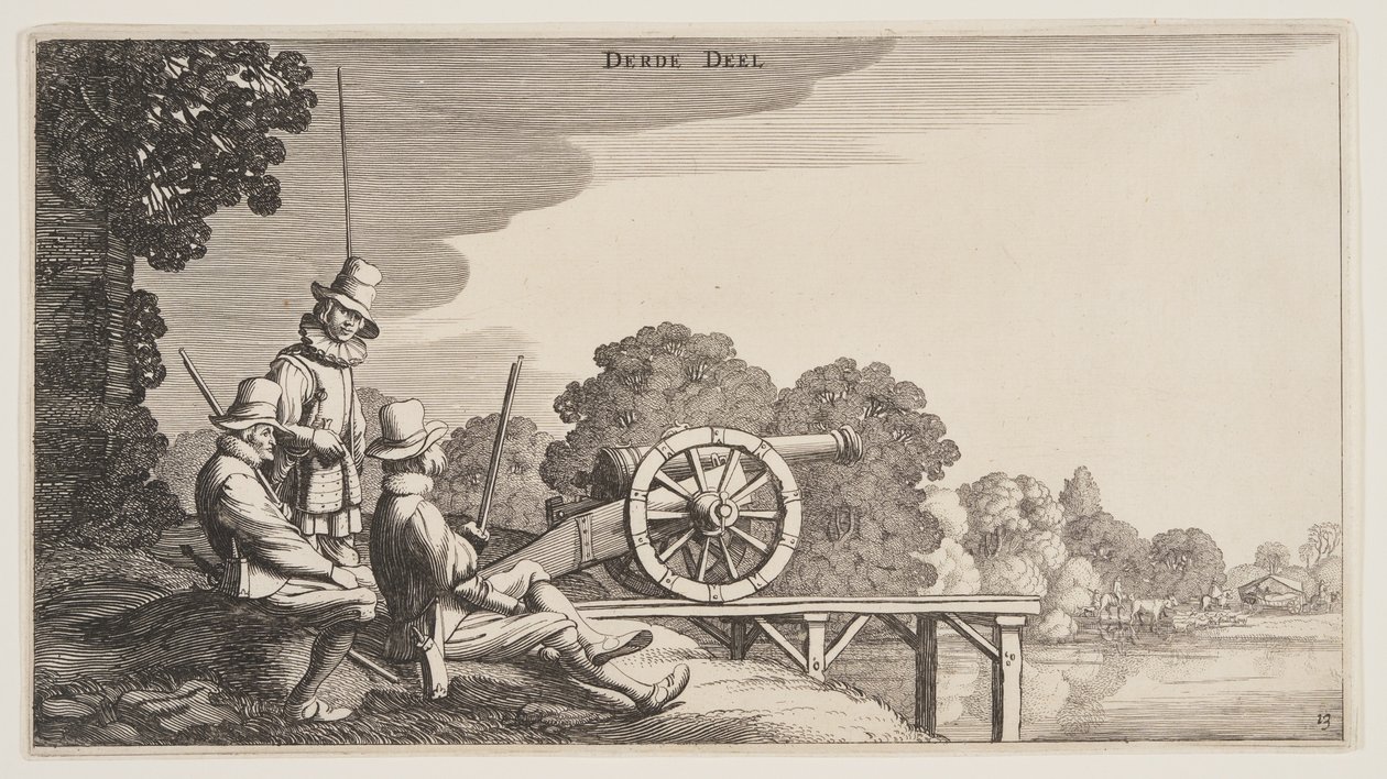 The Three Gunners, from Landscapes (Pleasant Landscapes) by Claes Jansz. Visscher II
