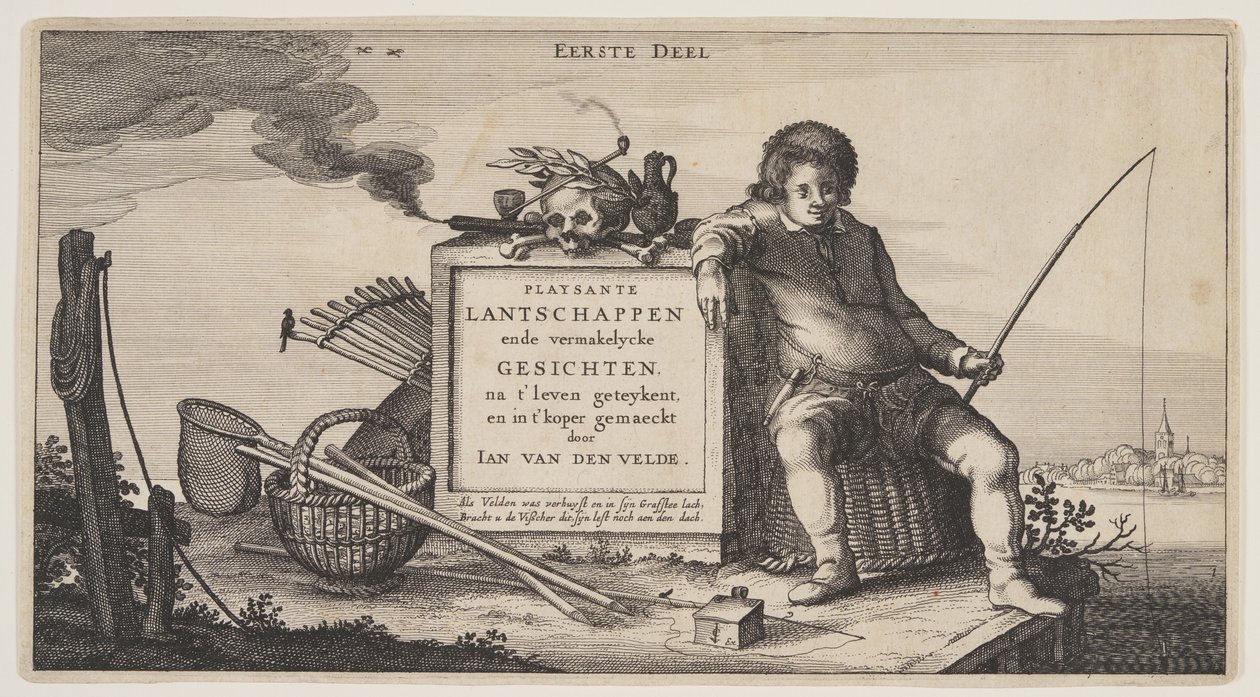 Title page, from Landscapes by Claes Jansz. Visscher II