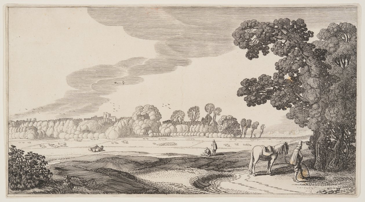 View of Pastures, from Landscapes (Pleasant Landscapes) by Claes Jansz. Visscher II