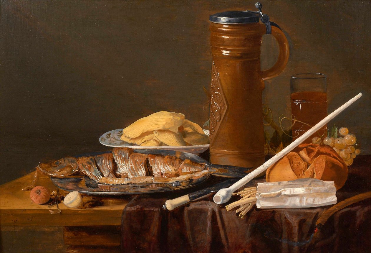 Still Life with Clay Pipe by Charlotte Evans