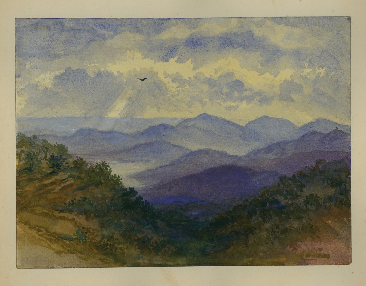 View towards Mediterranean Sea by Claude Conder