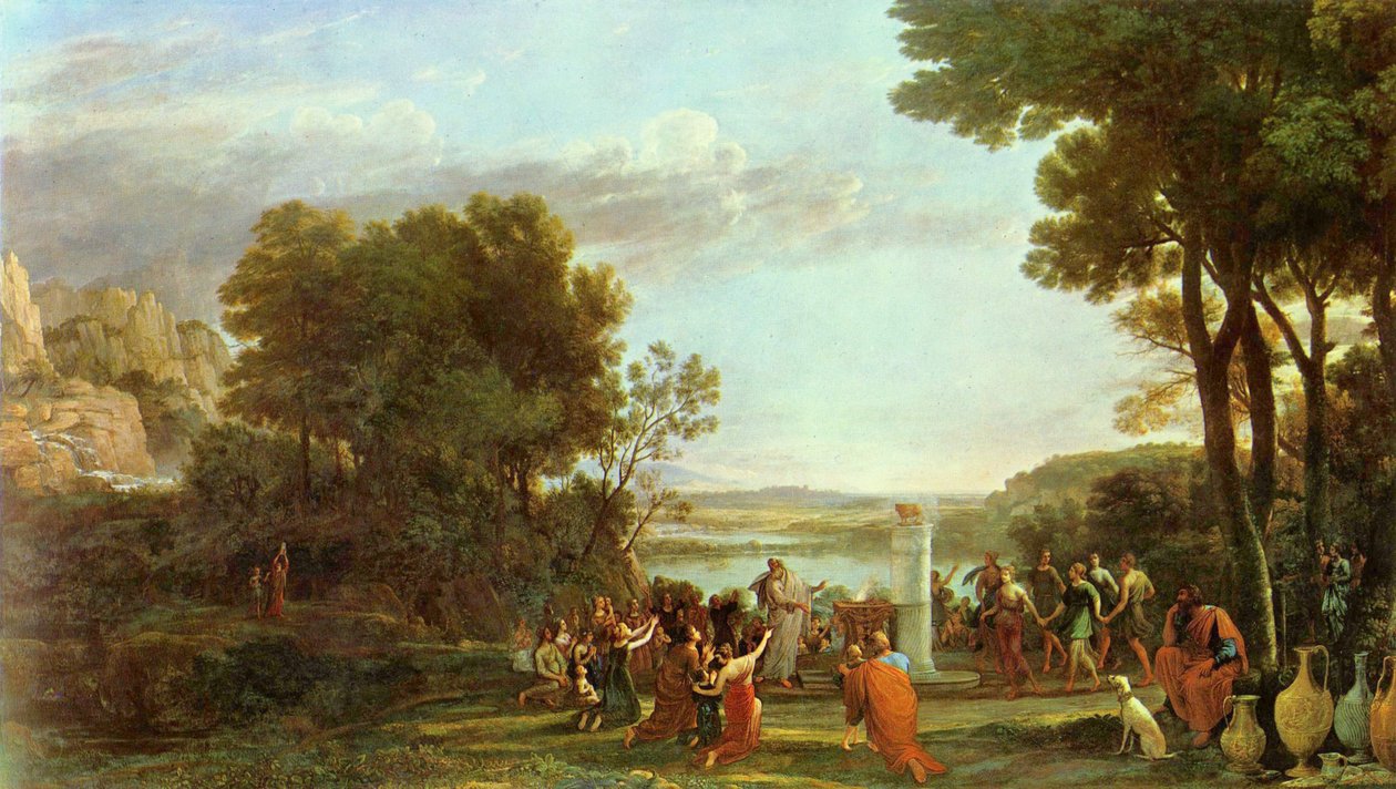Landscape with the Adoration of the Golden Calf by Claude Lorrain