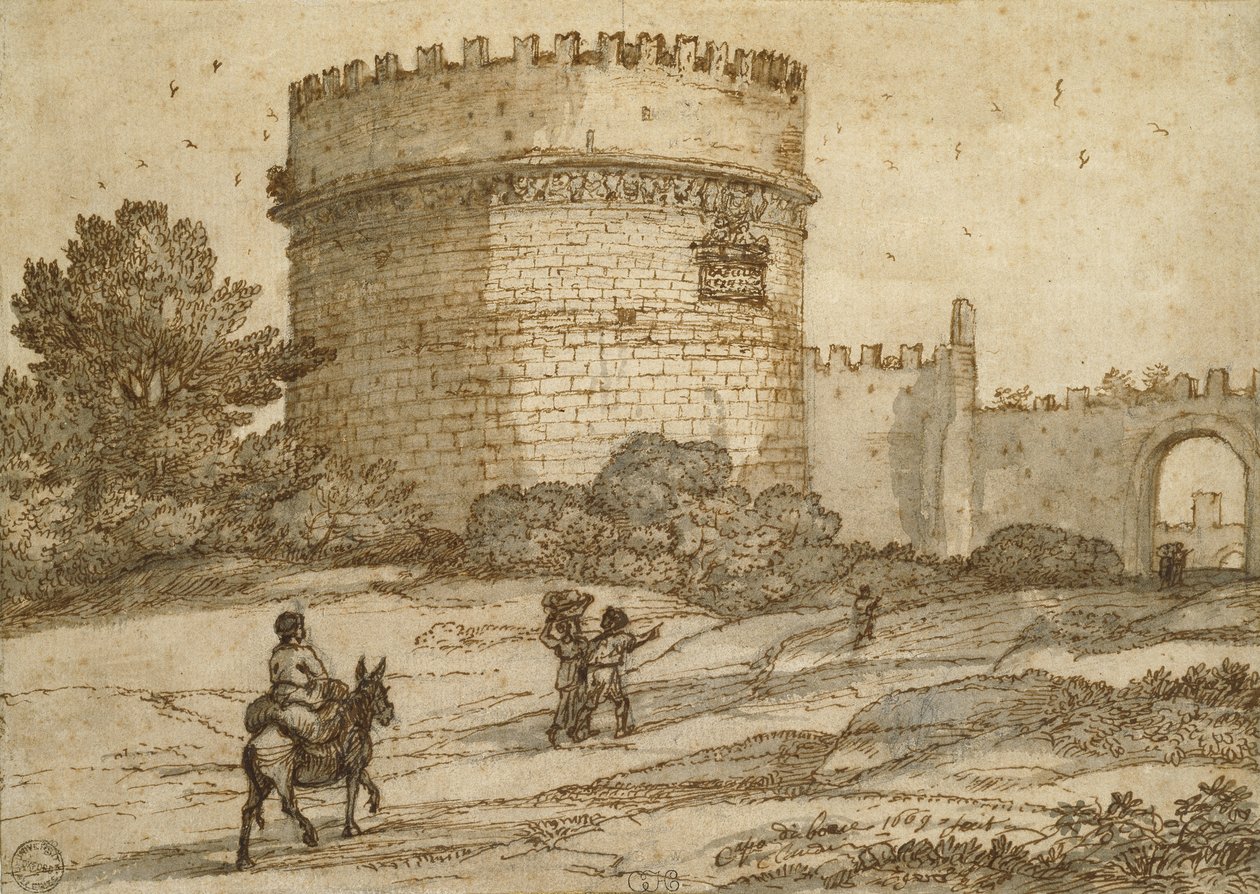 Tomb of Cecilia Metella, 1669 by Claude Lorrain